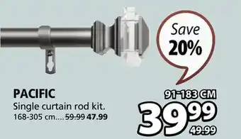 JYSK PACIFIC Single curtain rod kit offer