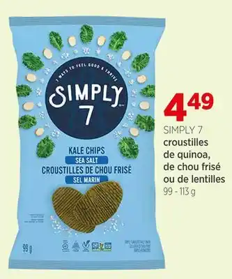 Avril Croustilles de quinoa, de chou frisé ou de lentilles offer