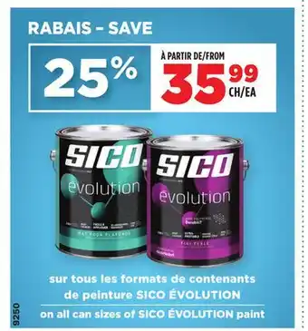 BMR sur tous les formats de contenants de peinture SICO ÉVOLUTION offer