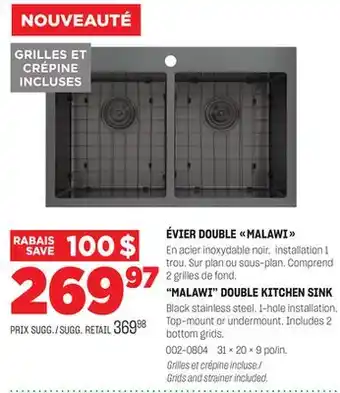 BMR ÉVIER DOUBLE MALAWI offer