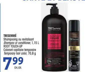 Uniprix TRESEMMÉ Shampooing ou revitalisant/Shampoo or conditioner, ROOT TOUCH-UP Colorant capillaire temporaire/Temporary hair color offer
