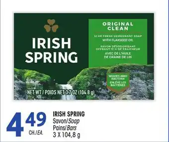 Uniprix IRISH SPRING Savon/Soap, Pains/Bars offer