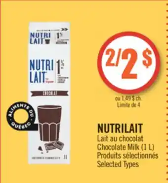 Pharmaprix NUTRILAIT Chocolate Milk offer