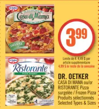 Pharmaprix DR. OETKER RISTORANTE Pizza Frozen Pizza offer