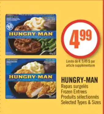 Pharmaprix HUNGRY-MAN Frozen Entrees offer