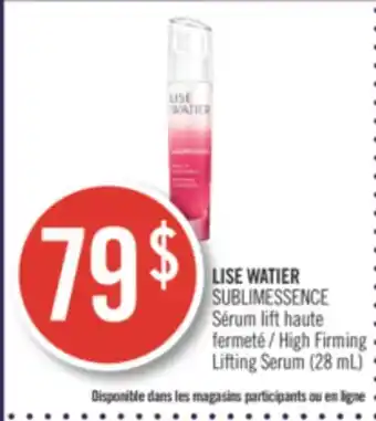 Pharmaprix LISE WATIER SUBLIMESSENCE High Firming Lifting Serum offer