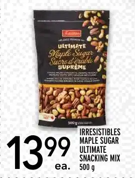 Metro IRRESISTIBLES MAPLE SUGAR ULTIMATE SNACKING MIX 500g offer