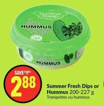 FreshCo Summer Fresh Dips or Hummus 200-227g offer