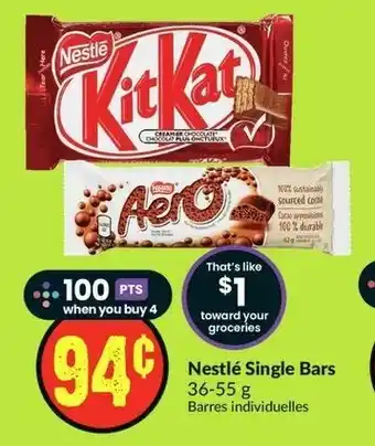 FreshCo Nestlé Single Bars 36-55g offer