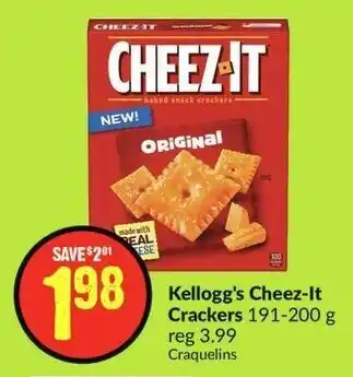 FreshCo Kellogg's Cheez-It Crackers 191-200g offer