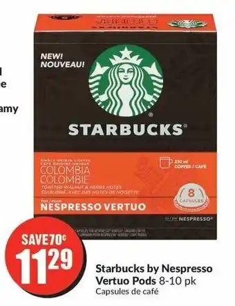FreshCo Starbucks by Nespresso Vertuo Pods 8-10 pk offer