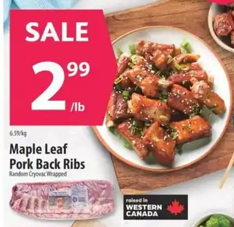Co-op Maple Leaf Pork Back Ribs offer