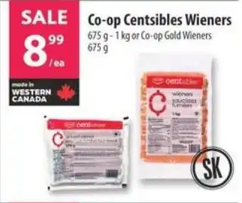 Co-op Co-op Centsibles Wieners 675g-1kg or Co-op Gold Wieners 675g offer