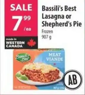 Co-op Bassili's Best Lasagna or Shepherd's Pie offer