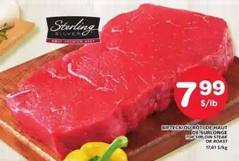 IGA TOP SIRLOIN STEAK OR ROAST offer