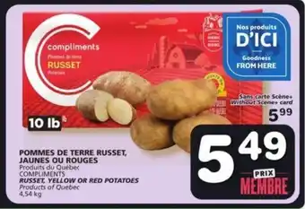 IGA COMPLIMENTS RUSSET, YELLOW OR RED POTATOES offer
