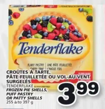 IGA TENDERFLAKE FROZEN PIE SHELLS, PUFF PASTRY OR PATTY SHELLS offer