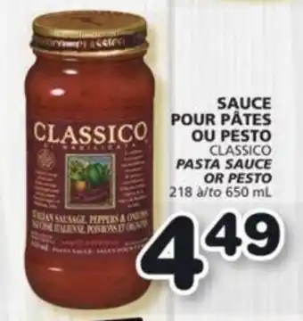 IGA CLASSICO PASTA SAUCE OR PESTO offer