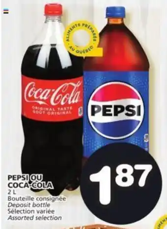 IGA PEPSI OR COCA-COLA 2L offer