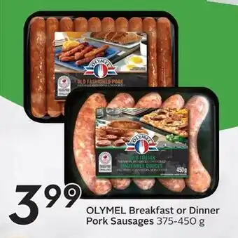 Sobeys OLYMEL Breakfast or Dinner Pork Sausages 375-450g offer