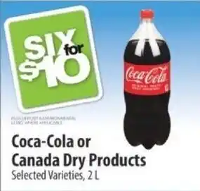 Co-op Coca-Cola or Canada Dry Products Selected Varieties, 2L offer