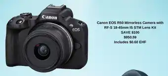 Best Buy Canon EOS R50 Mirrorless Camera with RF-S 18-45mm IS STM Lens Kit offer
