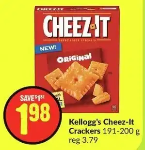 FreshCo Kellogg's Cheez-It Crackers 191-200g offer