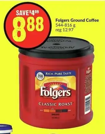 FreshCo Folgers Ground Coffee 544-816g offer
