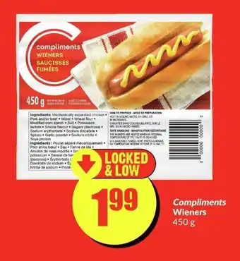 FreshCo Compliments Wieners 450g offer