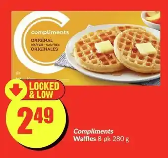 FreshCo Compliments Waffles 8 pk 280g offer