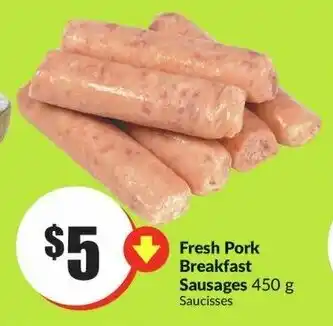 FreshCo Fresh Pork Breakfast Sausages 450g offer