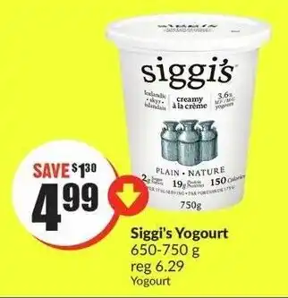 FreshCo Siggi's Yogourt 650-750g offer