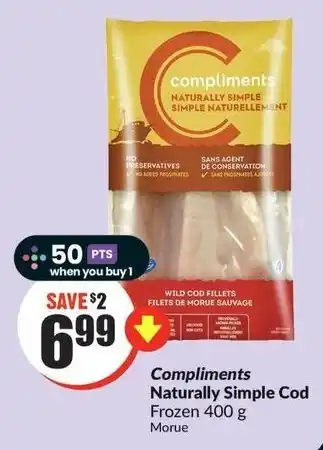 FreshCo Compliments Naturally Simple Cod Frozen 400g offer
