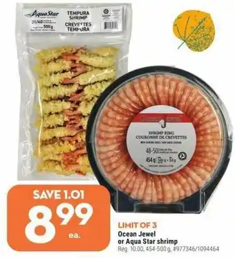 Giant Tiger Ocean jewel or aqua star shrimp offer