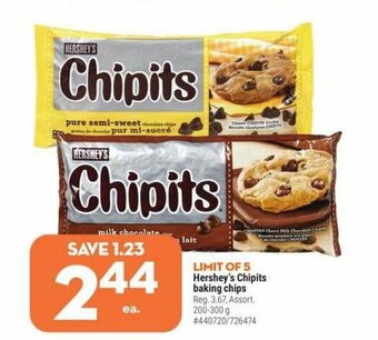 Giant Tiger Hershey's chipits baking chips offer