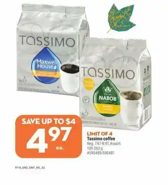 Giant Tiger Tassimo coffee offer