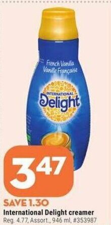 Giant Tiger International delight creamer offer