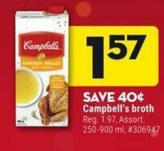 Giant Tiger Campbell's broth offer