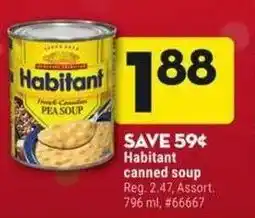 Giant Tiger Habitant canned soup offer