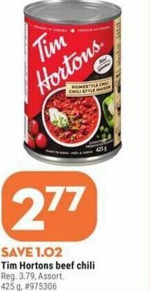 Giant Tiger Tim hortons beef chili offer