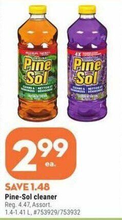 Giant Tiger Pine-sol cleaner offer