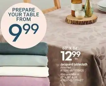 Giant Tiger Jacquard tablecloth offer