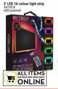 Giant Tiger 3' LED 16-colour light strip offer