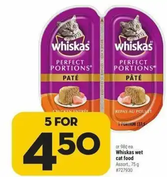 Giant Tiger Whiskas wet cat food offer