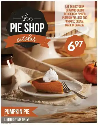 Giant Tiger Pumpkin pie offer