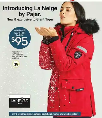 Giant Tiger Woman's faux fur parka offer