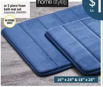 Giant Tiger 2 Piece foam bath mat set offer