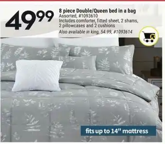 Giant Tiger 8 piece Double/Queen bed in a bag offer