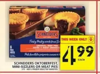 Food Basics Schneiders Oktoberfest Mini-Sizzlers or Meat Pies offer