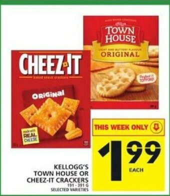 Food Basics Kellogg's Town House Or Cheez-It Crackers offer